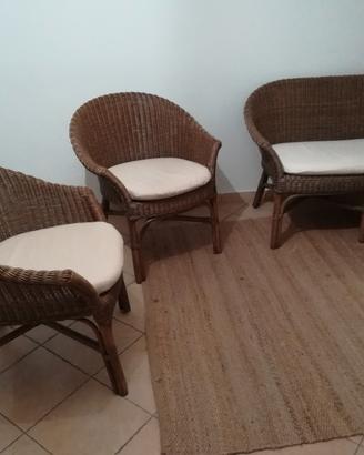 salottino in vimini