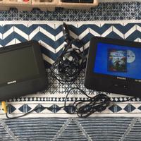 Philips Lettore DVD 2 Schermi + 12 DVD Cartoni