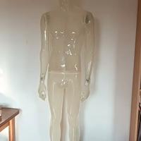 Manichino uomo completo di piedistallo in legno.