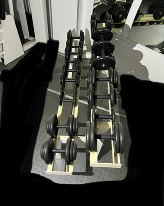 Rastrelliera pesi GOMMATI da 2 a 20kg