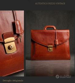 Made in Italy-Toscana-Borsa 24ore in vero cuoio