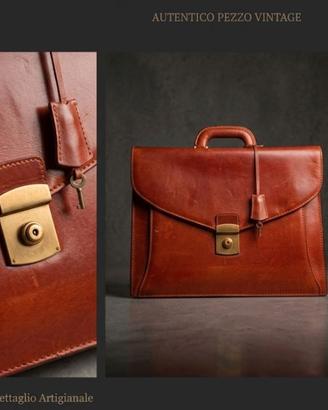 Made in Italy-Toscana-Borsa 24ore in vero cuoio
