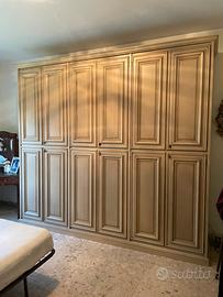 ARMADIO VINTAGE DESIGN 6 ANTE TESTATA LETTO