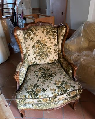 Poltrona vintage imbottita