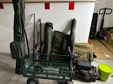 Attrezzatura completa per pesca alla carpa