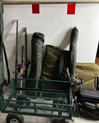 Attrezzatura completa per pesca alla carpa