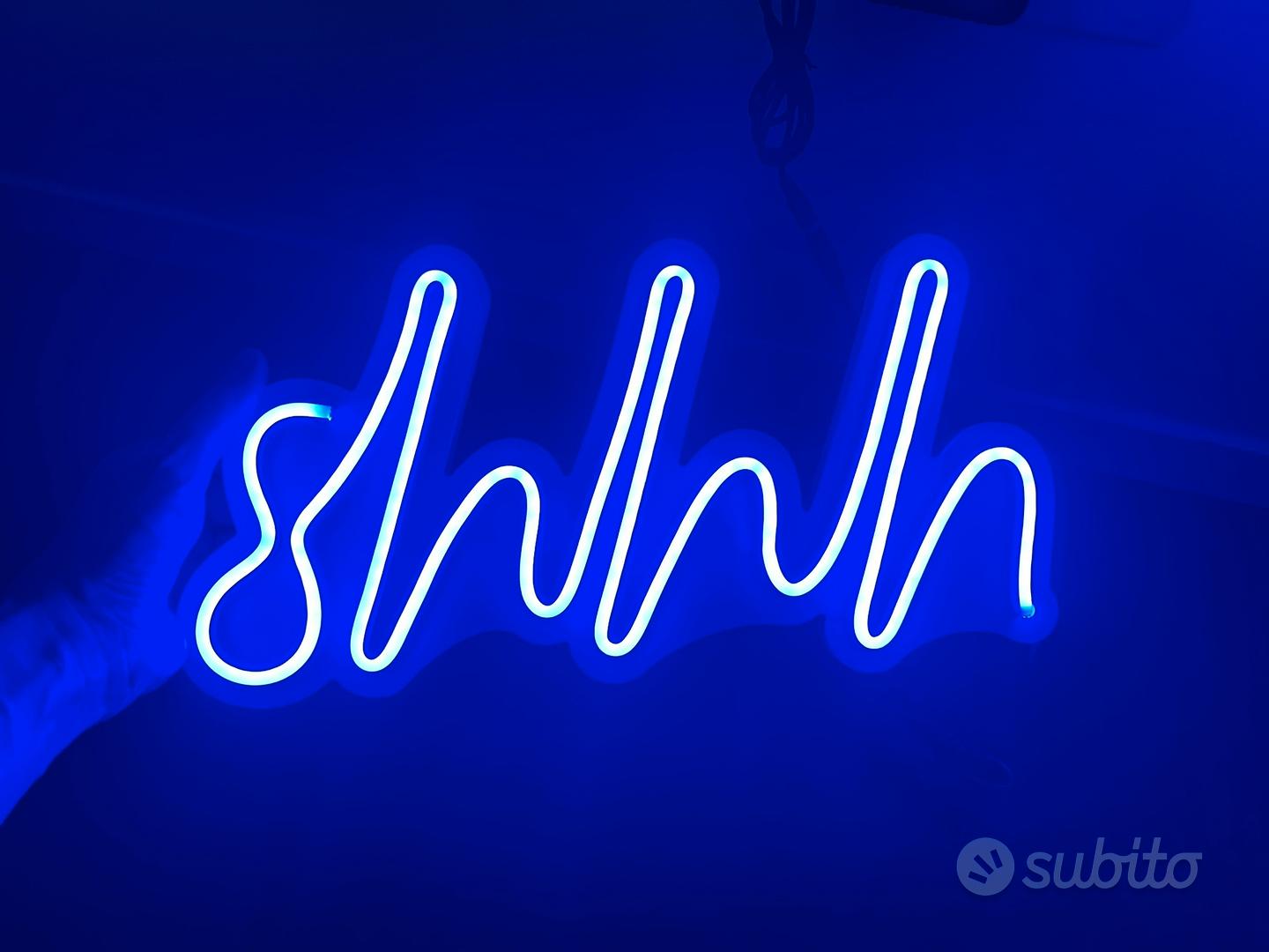 Lampada neon blu Shhh - Arredamento e Casalinghi In vendita a Milano