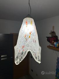 Lampadario a tulipano di murrina