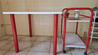 tavolo e carrello da cucina 