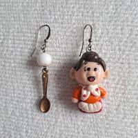 Orecchini in fimo "Signora Minù"