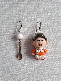 Orecchini in fimo "Signora Minù"