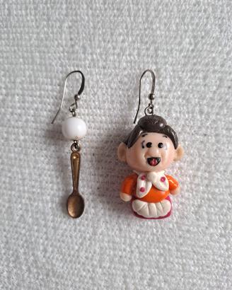 Orecchini in fimo "Signora Minù"