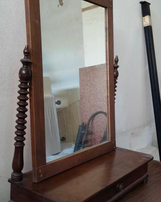 Comò primi '900 in legno+Specchiera Psiche