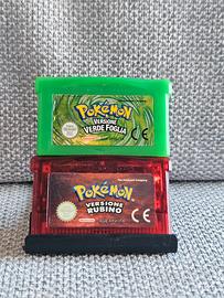 Pokemon Game Boy Advance Verde Foglia e Rubino