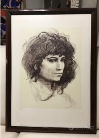 PIETRO ANNIGONI “Volto di donna Litografia firmata