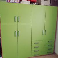 Armadio 4 ante con cassettiera