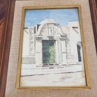 Quadro acquerello "chiesa"