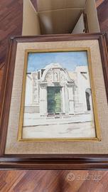 Quadro acquerello "chiesa"