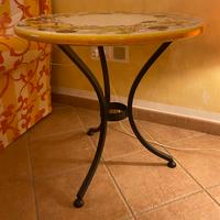 Tavolo rotondo IMA dipinto a mano