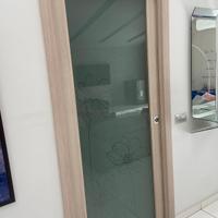 Porta Scrigno con vetro decorato 90x210