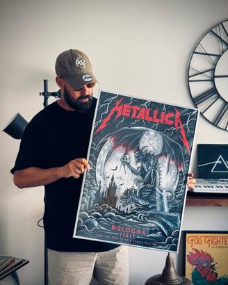 Poster con cornice metallica live Bologna 2026