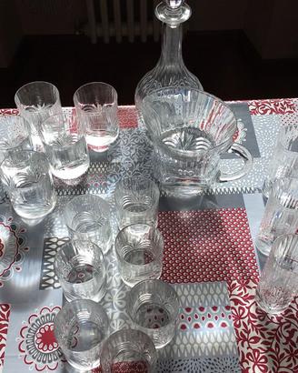 Servizio bicchieri caraffe cristallo