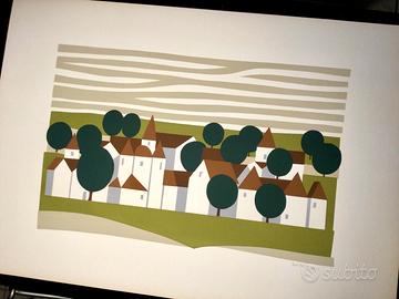 serigrafia originale anni 70 - sogg. Paese