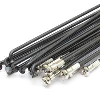 30 x Raggi in acciaio inox NERO 90° 215 mm