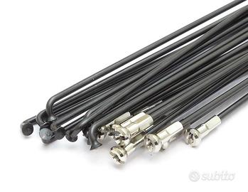 30 x Raggi in acciaio inox NERO 90° 215 mm