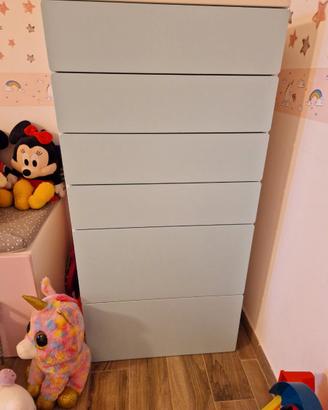 Cassettiera azzurro Ikea