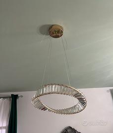 2 Lampadari led cristallo a sospensione