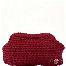 Pochette artigianale bordeaux fatta a mano