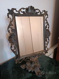 Specchio antico da tavolo, basculante