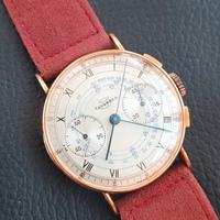 Tavannes Cronografo 18k Venus 165 NOS 