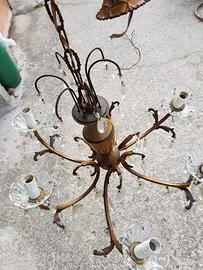 Lampadario colore ottone 1 pezzo