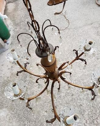 Lampadario colore ottone 1 pezzo