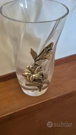 Vaso in vetro decorato 