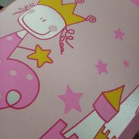 2 applique per cameretta bimba rosa principessa 