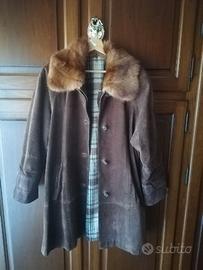 Cappotto Donna Conbipel Pelle Scamosciata -tg L