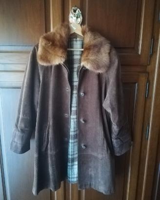 Cappotto Donna Conbipel Pelle Scamosciata -tg L