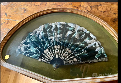 PREZIOSISSIMOventaglioSETAdipintaMANOanticoFINE800