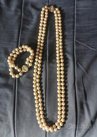 collana e bracciale di perle 