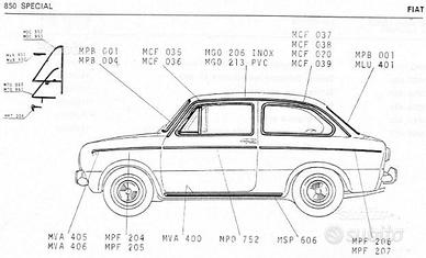 Modanature Fiat 850