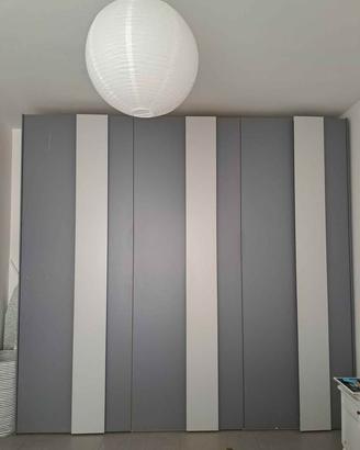 Armadio a 6 ante bicolore grigio Ricci Casa