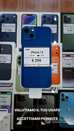 IPHONE 13 128GB blu batteria 100%