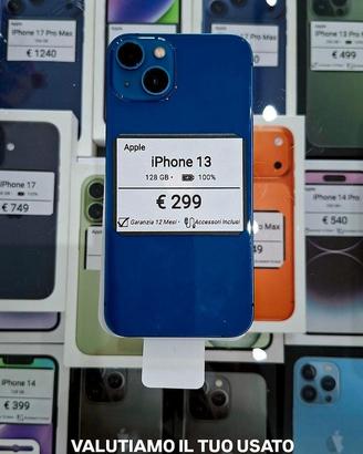 IPHONE 13 128GB blu batteria 100%