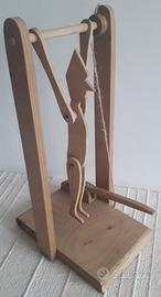 Pinocchio acrobata gioco in legno anni 80