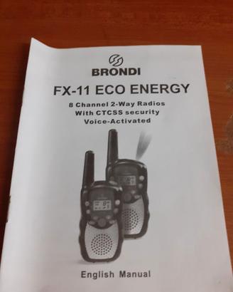 2  Radiotrasmittenti   Brondi   FX-11  Eco Energy.
