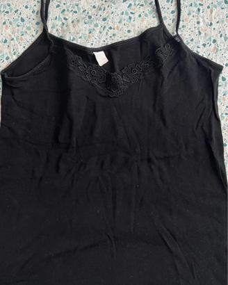 Canotta con scollo a “v” in pizzo taglia XL-XXL