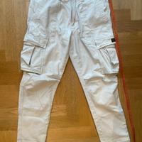 Pantalone cargo Zara uomo beige panna
